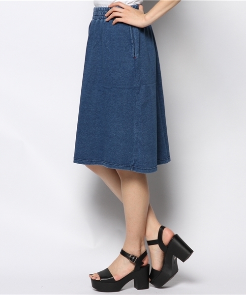 CIAOPANIC（チャオパニック）の「【Ciaopanic】INDIGO裏毛フレアSK（スカート・レディース・ブルー/インディゴブルー・FREE）」の7枚目の写真