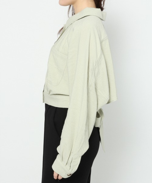 Heather(ヘザー)の「バックリボンミニタケシャツ 875790(シャツ/ブラウス・レディース・ベージュ/アイボリー/グリーン系その他・FREE)」の8枚目の写真