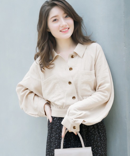 Heather(ヘザー)の「バックリボンミニタケシャツ 875790(シャツ/ブラウス・レディース・ベージュ/アイボリー/グリーン系その他・FREE)」の4枚目の写真