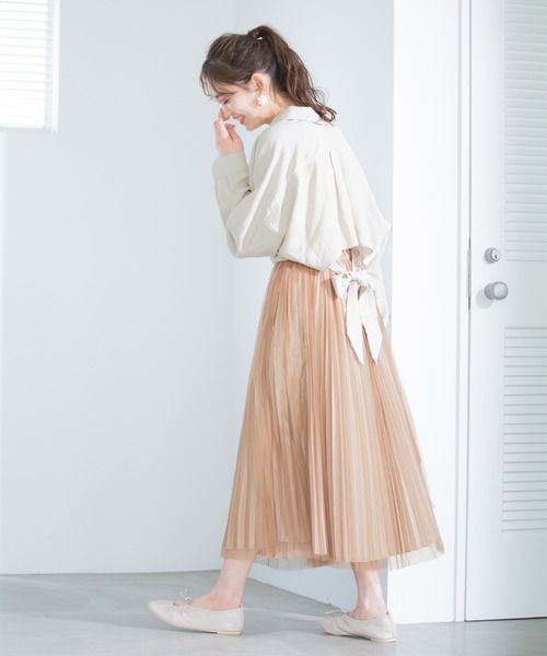 Heather(ヘザー)の「バックリボンミニタケシャツ 875790(シャツ/ブラウス・レディース・ベージュ/アイボリー/グリーン系その他・FREE)」の21枚目の写真