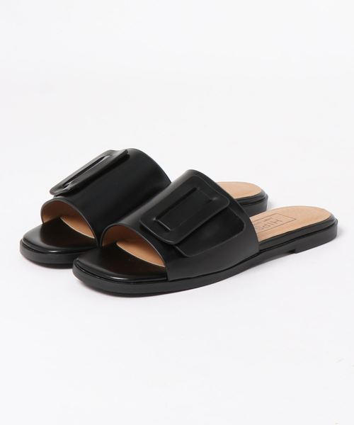 HIPS(ヒップス)の「バックルミュール(サンダル・レディース・ブラック/ダークブラウン/ダークグリーン/アイボリー・M/L/S)」の3枚目の写真