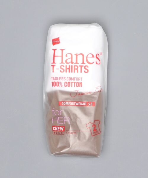 HANES（ヘインズ）の「【HANES/ヘインズ】ジャパンフィット 2枚組【白黒アソート】JAPAN FIT クルーネックTシャツ 透けにくい5.3oz（Tシャツ/カットソー・レディース・その他1/その他4/その他3/その他5/その他6/その他8/その他7/その他9・LARGE/MEDIUM）」の2枚目の写真