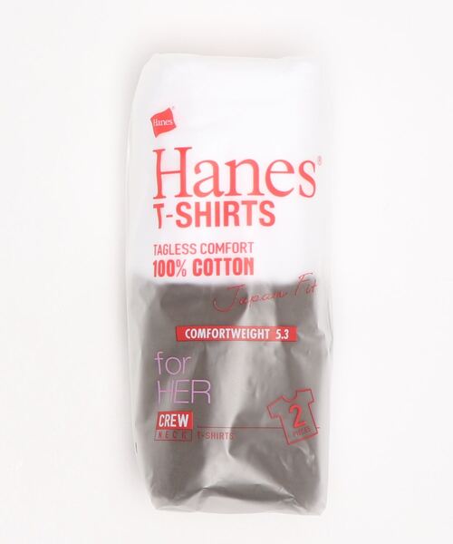 HANES（ヘインズ）の「【HANES/ヘインズ】ジャパンフィット 2枚組【白黒アソート】JAPAN FIT クルーネックTシャツ 透けにくい5.3oz（Tシャツ/カットソー・レディース・その他1/その他4/その他3/その他5/その他6/その他8/その他7/その他9・LARGE/MEDIUM）」の4枚目の写真