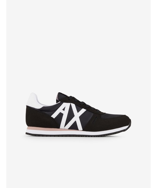 ARMANI EXCHANGE(アルマーニエクスチェンジ)の「【A|Xアルマーニ エクスチェンジ】AXロゴ レースアップナイロンスニーカー(スニーカー・レディース・ライトブルー/ホワイト×ホワイト/ブラック・36/38/37/39)」の12枚目の写真