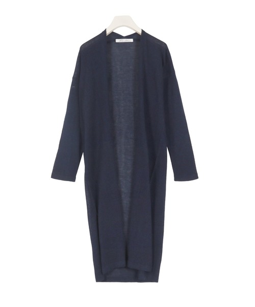 KOBE LETTUCE（コウベレタス）の「リネン混ハイゲージロングニットカーディガン（カーディガン/ボレロ・レディース・ベージュ/ネイビー/ミント/ベージュ系その他・FREE）」の4枚目の写真