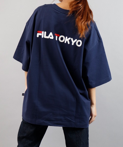 FILA HERITAGE(フィラヘリテージ)の「FILA heritage ブランドロゴプリント ビッグシルエット 半袖Tシャツ(Tシャツ/カットソー・メンズ・ホワイト/ネイビー/ブラック/レッド・M/2XL/L/XL)」の8枚目の写真