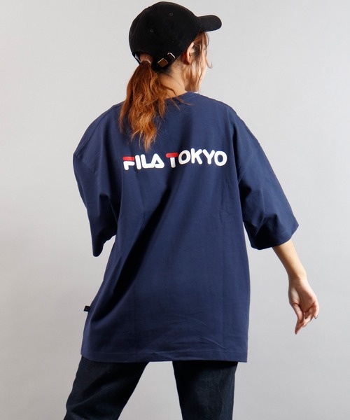FILA HERITAGE(フィラヘリテージ)の「FILA heritage ブランドロゴプリント ビッグシルエット 半袖Tシャツ(Tシャツ/カットソー・メンズ・ホワイト/ネイビー/ブラック/レッド・M/2XL/L/XL)」の7枚目の写真