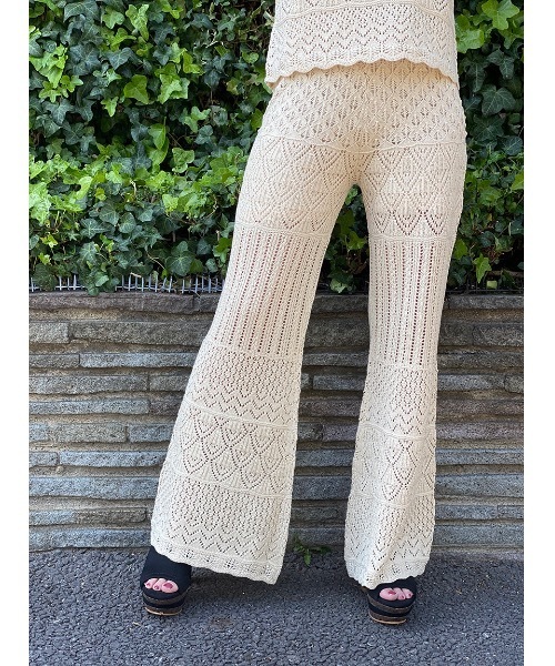 one way（ワンウェイ）の「クロシェパンツ（その他パンツ・レディース・ホワイト/ブラック/ベージュ・FREE）」の2枚目の写真