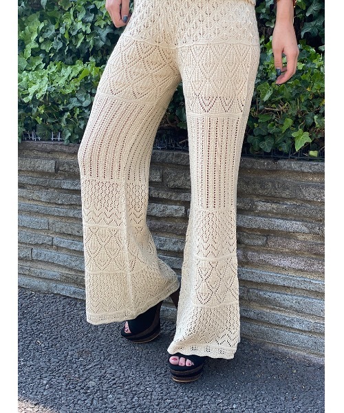 one way（ワンウェイ）の「クロシェパンツ（その他パンツ・レディース・ホワイト/ブラック/ベージュ・FREE）」の5枚目の写真