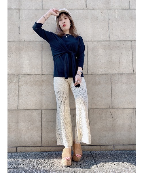 one way（ワンウェイ）の「クロシェパンツ（その他パンツ・レディース・ホワイト/ブラック/ベージュ・FREE）」の11枚目の写真