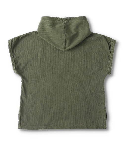 RADCHAP（ラッドチャップ）の「ピグメントフードフレンチスリーブTシャツ（Tシャツ/カットソー・キッズ・ピンク/カーキオリーブ・90cm/100cm/110cm/120cm/130cm/140cm/150cm）」の9枚目の写真