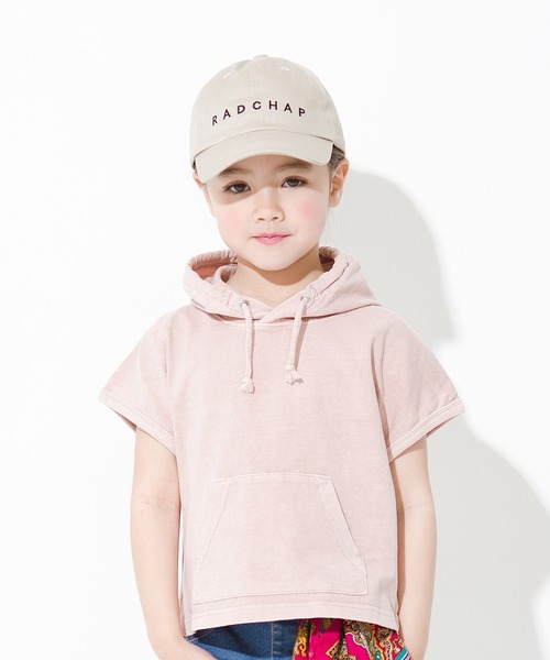 RADCHAP（ラッドチャップ）の「ピグメントフードフレンチスリーブTシャツ（Tシャツ/カットソー・キッズ・ピンク/カーキオリーブ・90cm/100cm/110cm/120cm/130cm/140cm/150cm）」の15枚目の写真