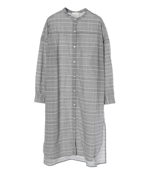 earth music&ecology（アースミュージックアンドエコロジー）の「60ローンシャツワンピース ＊（ワンピース・レディース・ベージュ/ネイビー/ブラウン/グレー/レッド/イエロー・FREE）」の13枚目の写真