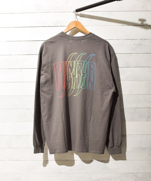 NO WAY（ノーウェイ）の「/FUN FOR FICTION/RAINBOW LS T（Tシャツ/カットソー・レディース・チャコールグレー/ナチュラル・FREE）」の5枚目の写真
