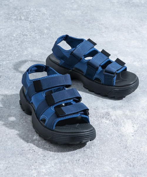 MEI（メイ）の「MEI メイ RECYCLE TAPE SANDAL ベルクロ スポーツサンダル フラットサンダル スニーカーサンダル MEI-SDL-200003（サンダル・レディース・ブラック/ネイビー/オリーブ/ベージュ・S/L/M）」の4枚目の写真
