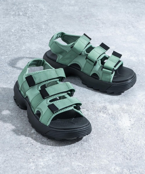 MEI（メイ）の「MEI メイ RECYCLE TAPE SANDAL ベルクロ スポーツサンダル フラットサンダル スニーカーサンダル MEI-SDL-200003（サンダル・レディース・ブラック/ネイビー/オリーブ/ベージュ・S/L/M）」の3枚目の写真