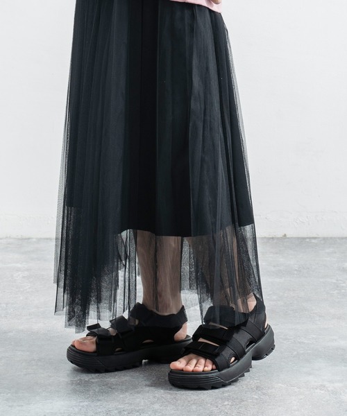 MEI（メイ）の「MEI メイ RECYCLE TAPE SANDAL ベルクロ スポーツサンダル フラットサンダル スニーカーサンダル MEI-SDL-200003（サンダル・レディース・ブラック/ネイビー/オリーブ/ベージュ・S/L/M）」の5枚目の写真