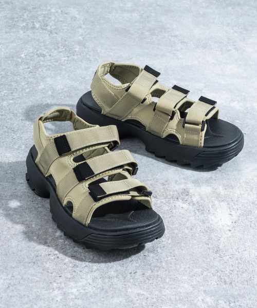 MEI（メイ）の「MEI メイ RECYCLE TAPE SANDAL ベルクロ スポーツサンダル フラットサンダル スニーカーサンダル MEI-SDL-200003（サンダル・レディース・ブラック/ネイビー/オリーブ/ベージュ・S/L/M）」の13枚目の写真