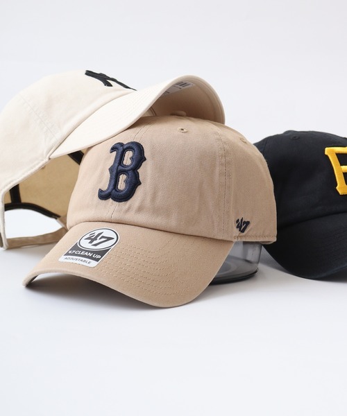 '47（フォーティーセブン）の「MLB公認 ’47BRAND CLEAN UP CAP クリーナップキャップ BBCAP（キャップ・メンズ・オフホワイト/カーキ/ナチュラル/カーキ系1/カーキ系2/ブルー/レッド/ブラック/カーキ系/ロイヤルブルー・FREE）」の5枚目の写真