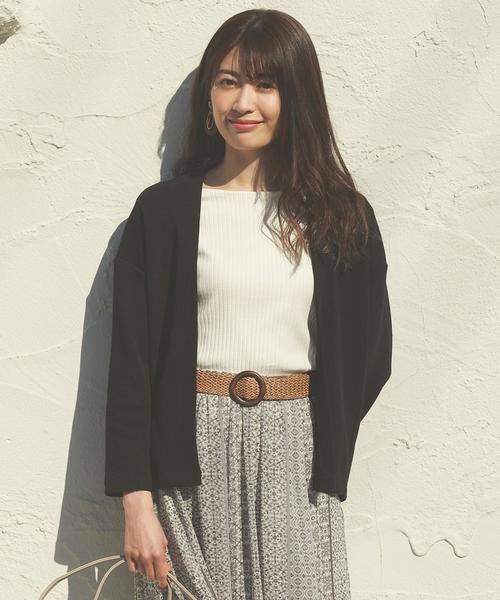 ANY SIS(エニィスィス)の「【2SET】ドルマンカーデ×トップス ツインセット(ニット/セーター・レディース・ブラック系/ベージュ系/アイボリー系・2)」の2枚目の写真