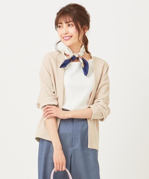 ANY SIS(エニィスィス)の「【2SET】ドルマンカーデ×トップス ツインセット(ニット/セーター・レディース・ブラック系/ベージュ系/アイボリー系・2)」の4枚目の写真