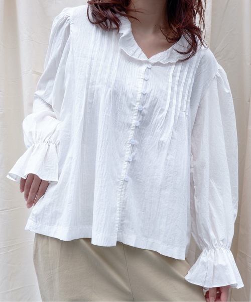 sakishimatokyo(サキシマトーキョー)の「【ZOZO限定】サキシマamp「エリレースデザインブラウス」(シャツ/ブラウス・レディース・ブラック/ベージュ/ホワイト・FREE)」の2枚目の写真