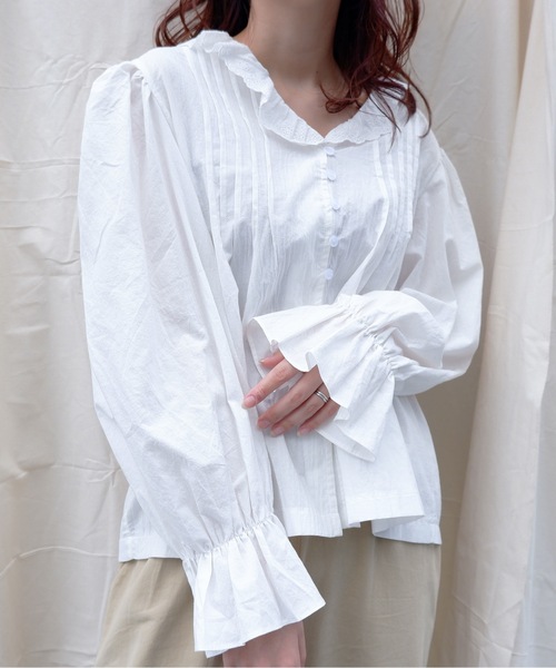 sakishimatokyo(サキシマトーキョー)の「【ZOZO限定】サキシマamp「エリレースデザインブラウス」(シャツ/ブラウス・レディース・ブラック/ベージュ/ホワイト・FREE)」の7枚目の写真