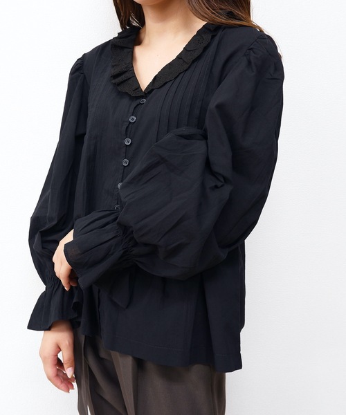 sakishimatokyo(サキシマトーキョー)の「【ZOZO限定】サキシマamp「エリレースデザインブラウス」(シャツ/ブラウス・レディース・ブラック/ベージュ/ホワイト・FREE)」の12枚目の写真