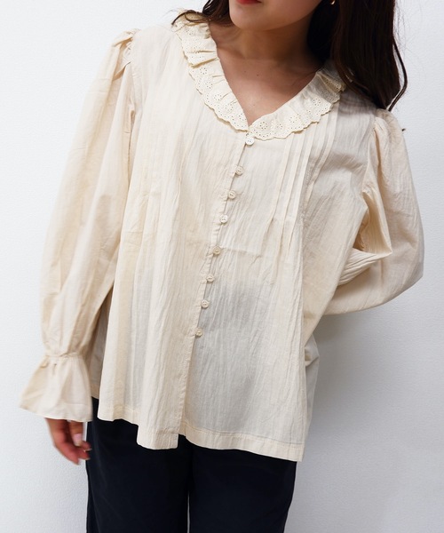 sakishimatokyo(サキシマトーキョー)の「【ZOZO限定】サキシマamp「エリレースデザインブラウス」(シャツ/ブラウス・レディース・ブラック/ベージュ/ホワイト・FREE)」の16枚目の写真