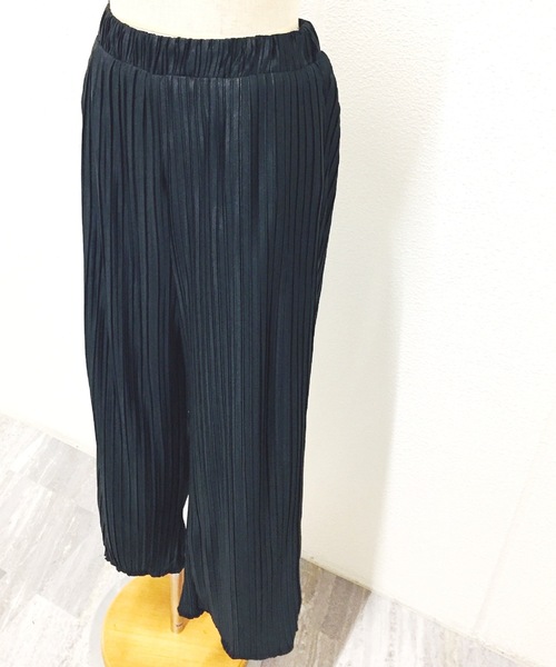 minius(ミニウス)の「ミニウス/レディース プリーツストレートパンツ 秋冬コーデ(その他パンツ・レディース・ダークブラウン/パープル/ダークグリーン/ブラック・MEDIUM)」の9枚目の写真