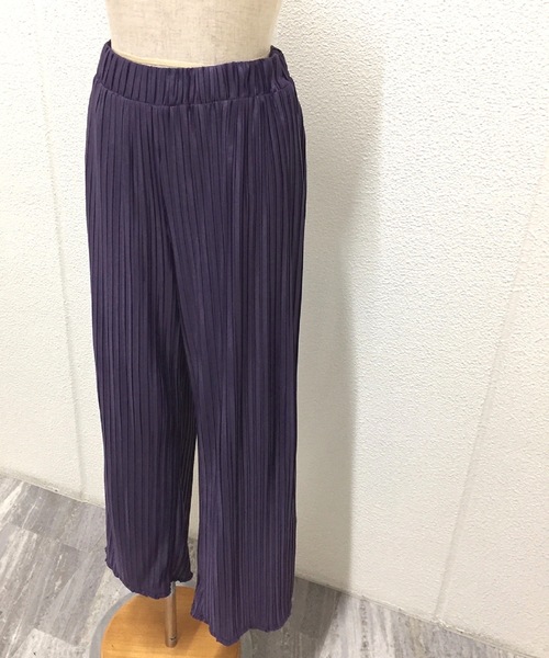 minius(ミニウス)の「ミニウス/レディース プリーツストレートパンツ 秋冬コーデ(その他パンツ・レディース・ダークブラウン/パープル/ダークグリーン/ブラック・MEDIUM)」の7枚目の写真