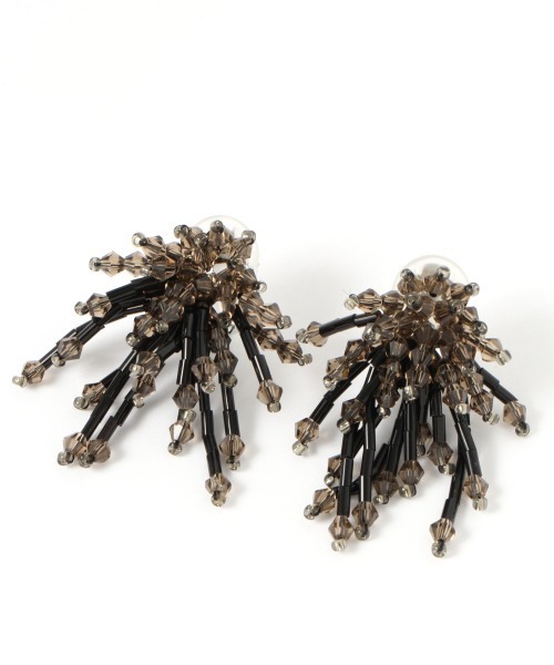 LOWRYS FARM（ローリーズファーム）の「ビーズイヤリング　920627（イヤリング・レディース・ブラック/ダークブラウン/クリア・FREE）」の6枚目の写真