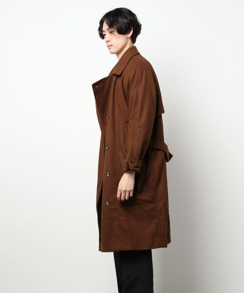 UNIIT(ユニット)の「【UNIIT】トレンチコート ビッグラペルテーラードコート セットアップ対応商品(トレンチコート・メンズ・ベージュ/ブラウン・LARGE/MEDIUM)」の3枚目の写真