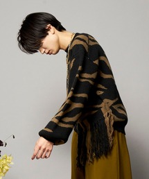 MAISON SPECIAL（メゾンスペシャル）の「ゼブラジャガードフリンジ