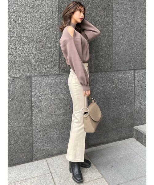 MURUA（ムルーア）の「チャンキーストレッチブーツ（ブーツ・レディース・ブラック/アイボリー・35/36/37）」の18枚目の写真