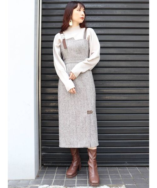 MURUA（ムルーア）の「チャンキーストレッチブーツ（ブーツ・レディース・ブラック/アイボリー・35/36/37）」の5枚目の写真