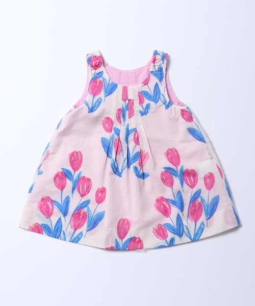 Kp ケーピー チューリップ柄リバーシブルジャンパースカート 80 90cm ジャンパースカート Kp ケーピー のファッション通販 Zozotown