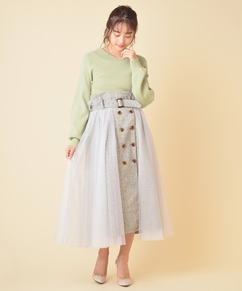 MIIA（ミーア）の「[ZOZO限定カラー]4WAY長袖リブニット（ニット/セーター・レディース・ブラック/ベージュ/パープル/オフホワイト/オレンジ/ブルー/グリーン・FREE）」の13枚目の写真