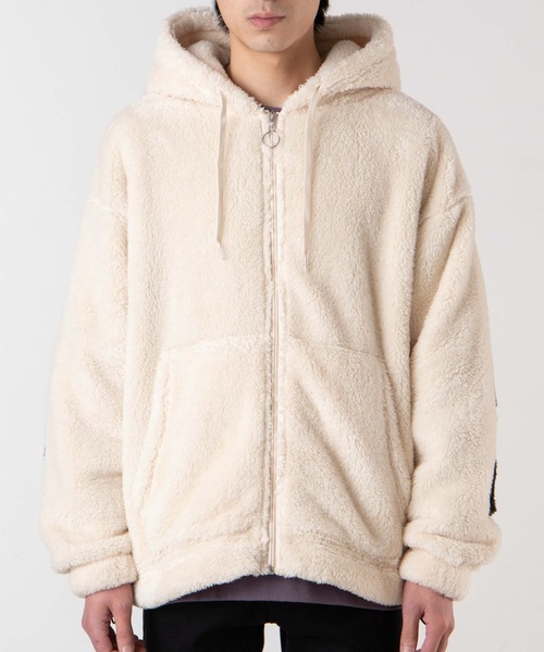 WEGO（ウィゴー）の「WEGO/ストレートラインボアフーディー（パーカー・メンズ・ブラック/カーキ/サックスブルー/ライトベージュ・MEDIUM/LARGE）」の12枚目の写真