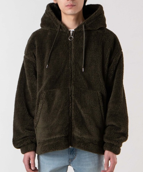 WEGO（ウィゴー）の「WEGO/ストレートラインボアフーディー（パーカー・メンズ・ブラック/カーキ/サックスブルー/ライトベージュ・MEDIUM/LARGE）」の10枚目の写真