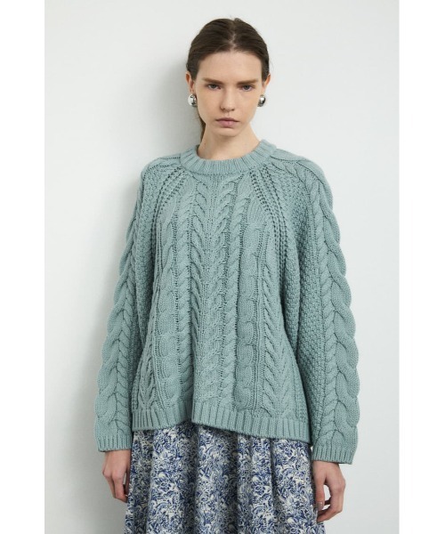 MOUSSY（マウジー）の「RAGLAN SLEEVE CABLE ニット（ニット/セーター）」 WEAR
