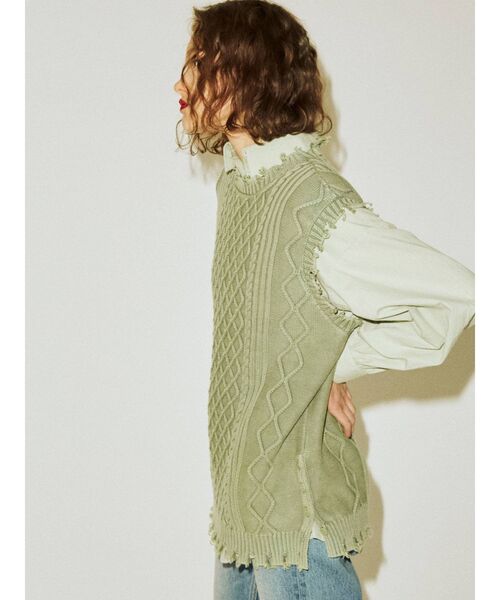 jouetie（ジュエティ）の「ベストレイヤードシャツセット（シャツ/ブラウス・レディース・オレンジ/ネイビー/オフホワイト/グリーン・MEDIUM）」の19枚目の写真