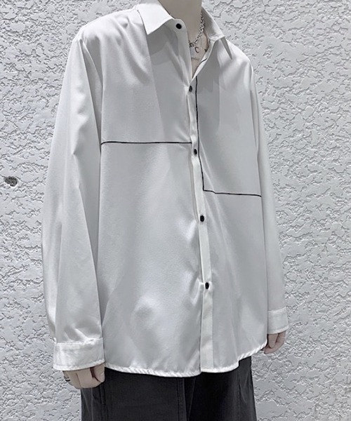 Wb Originals 21ss トップス オーバーサイズシャツ ドロップショルダー ビックシルエット ボックスシルエット シャツ ブラウス Westboy ウエストボーイ のファッション