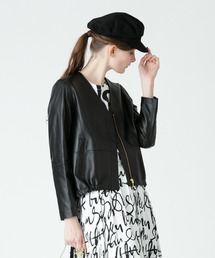 ノーカラージャケット レザー 本革 の人気ランキング レディース Zozotown