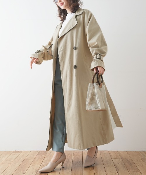 Futier land（フューティアランド）の「ワイドパイピングトレンチコート（トレンチコート・レディース・ベージュ/イエロー/ライトベージュ・FREE）」の11枚目の写真