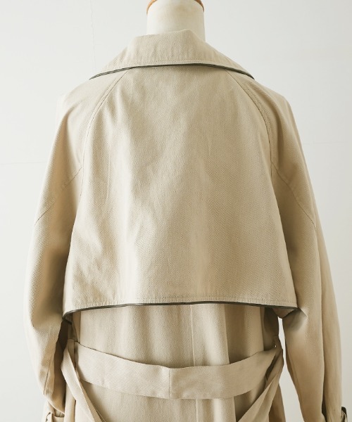 Futier land（フューティアランド）の「ワイドパイピングトレンチコート（トレンチコート・レディース・ベージュ/イエロー/ライトベージュ・FREE）」の21枚目の写真