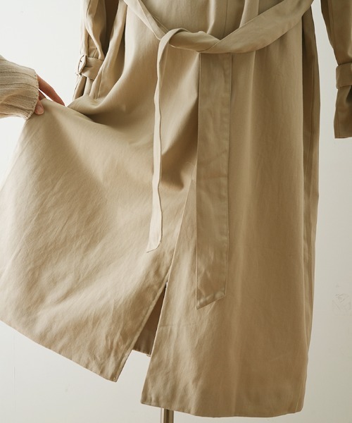 Futier land（フューティアランド）の「ワイドパイピングトレンチコート（トレンチコート・レディース・ベージュ/イエロー/ライトベージュ・FREE）」の15枚目の写真