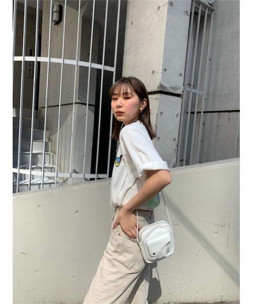 MOUSSY（マウジー）の「LEATHER MINI ポシェット（ショルダーバッグ・レディース・ホワイト/ブラック/パープル・FREE）」の12枚目の写真