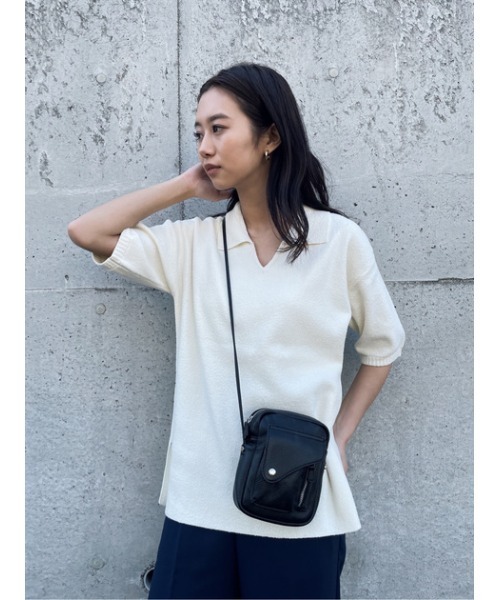 MOUSSY（マウジー）の「LEATHER MINI ポシェット（ショルダーバッグ・レディース・ホワイト/ブラック/パープル・FREE）」の22枚目の写真