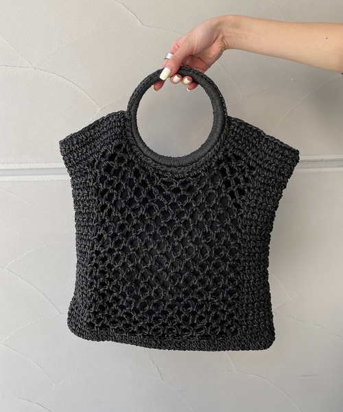 CAPRICIEUX LE'MAGE(カプリシューレマージュ)の「リングハンドルペーパートートバッグ(トートバッグ・レディース・ベージュ/カーキ/ブラック/アイボリー・FREE)」の8枚目の写真